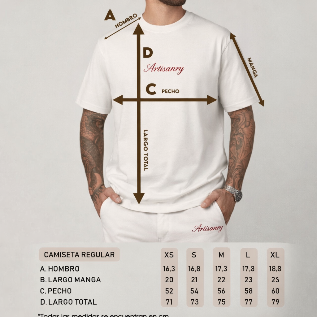 Camiseta Regular Fit Negra (Artisanry)