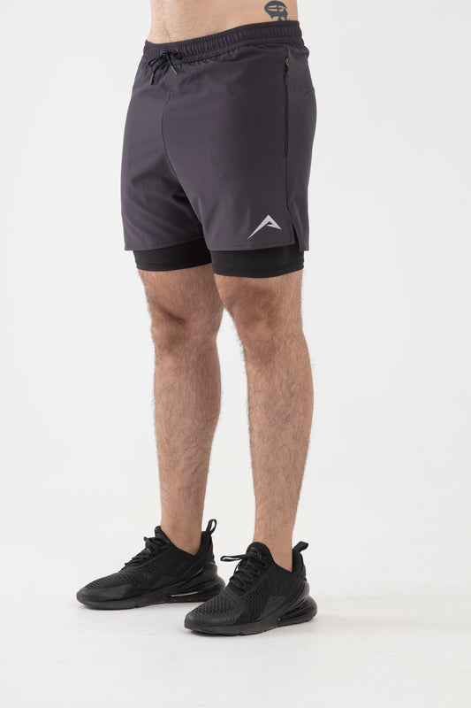 2 in 1 Shorts (Dark Gray)